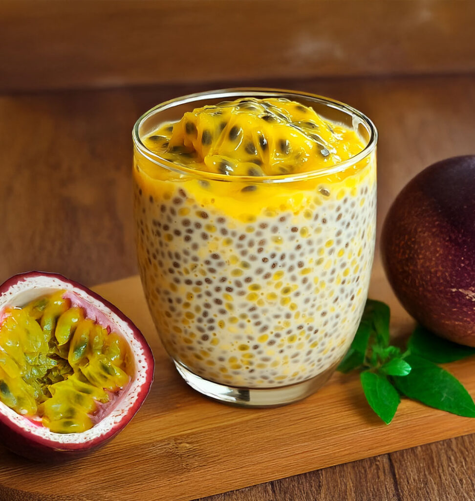 Pudding de Chia et Avoine au Fruit de la Passion